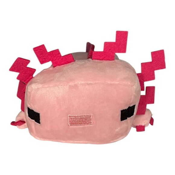 Minecraft Axolotl Plush — Pink Pixel Axolotl — Mojang Studios / Mattel - Picture 1 of 5